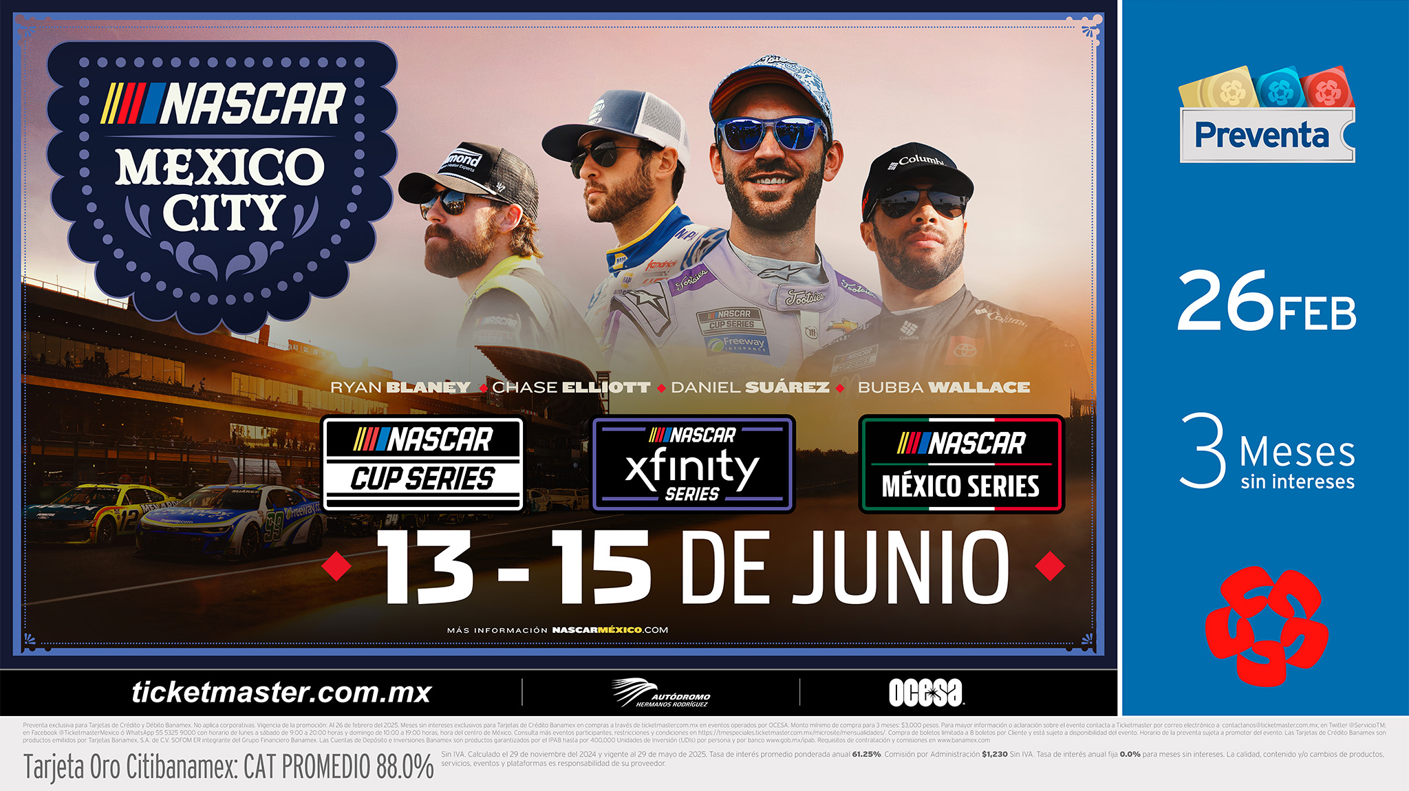 ¡Arranca la preventa del NASCAR Mexico City Weekend!