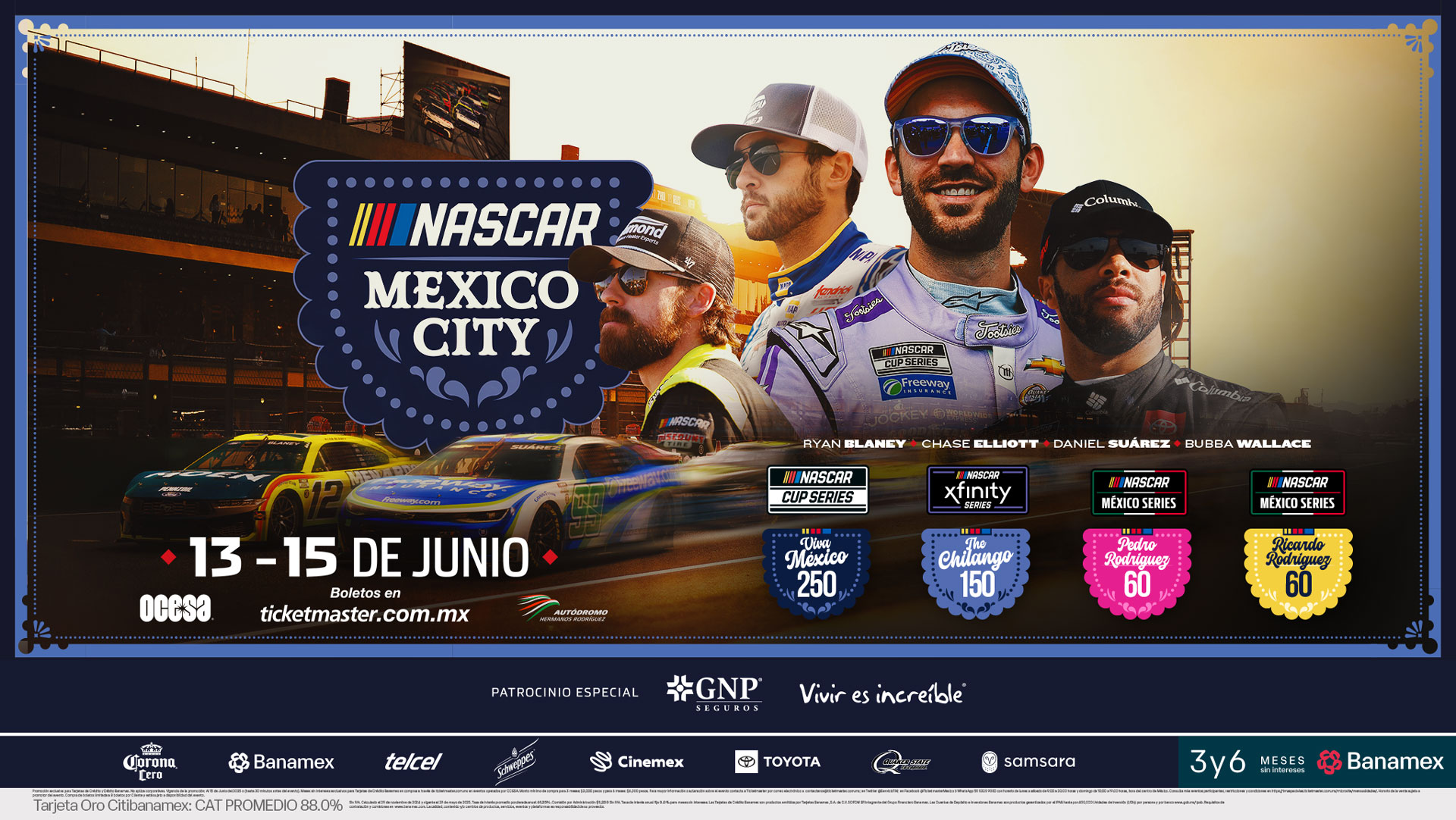NASCAR Mexico City Weekend revela los nombres de las carreras que harán historia en la Ciudad de México